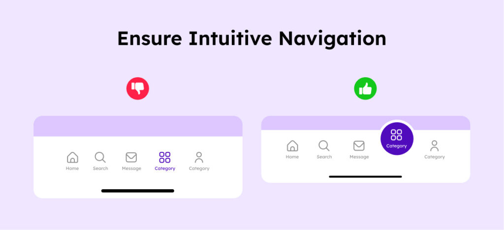Ensure Intuitive Navigation